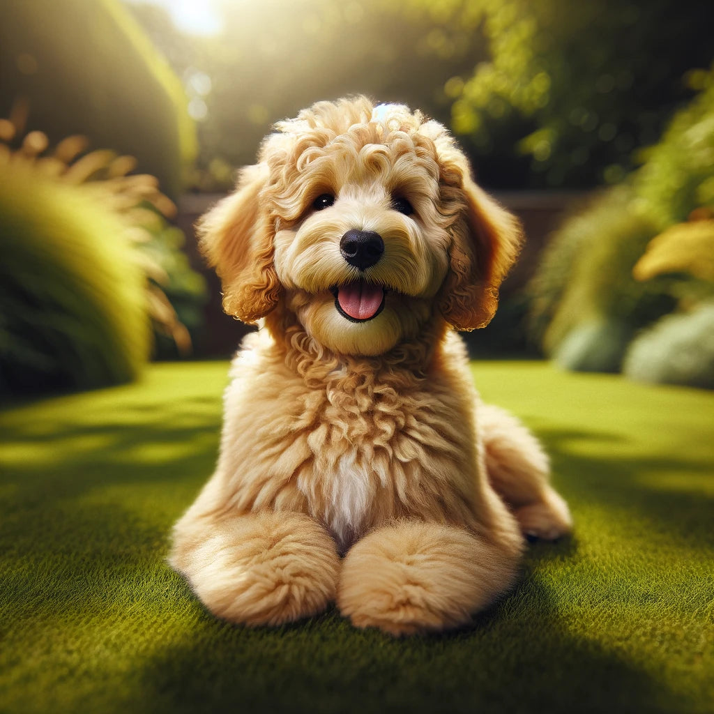 Mini_Goldendoodle_Full_Grown_comfortably_seated_on_a_lush_well-maintained_lawn_exuding_a_vibe_of_tranquility_and_contentment
