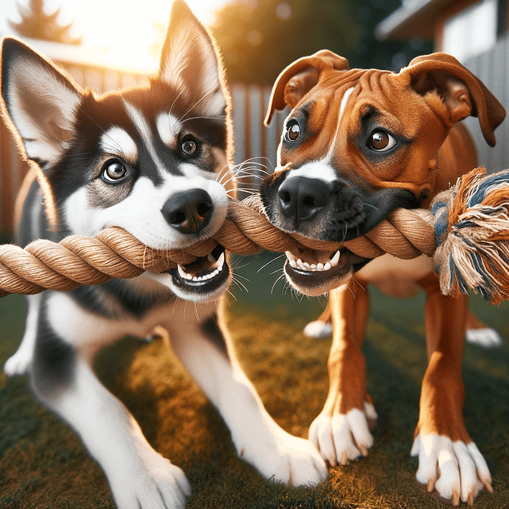 Playful_pair_of_Husky_Boxer_Mix_Boxsky_engaging_in_a_friendly_game_of_tug