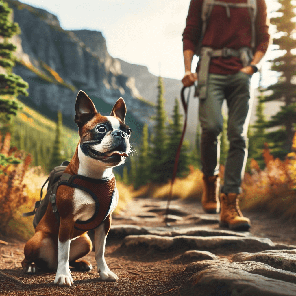 Red_Boston_Terrier_on_a_leisurely_hike_with_its_owner_demonstrating_the_breed_s_love_for_adventure_and_moderate_exercise_needs.