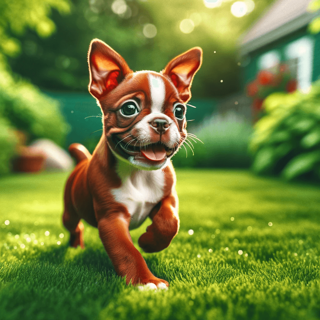 Red_Boston_Terrier_puppy_with_a_vibrant_red_coat_playing_in_a_lush_green_yard_showcasing_the_breed_s_energetic_and_fun-loving_nature.