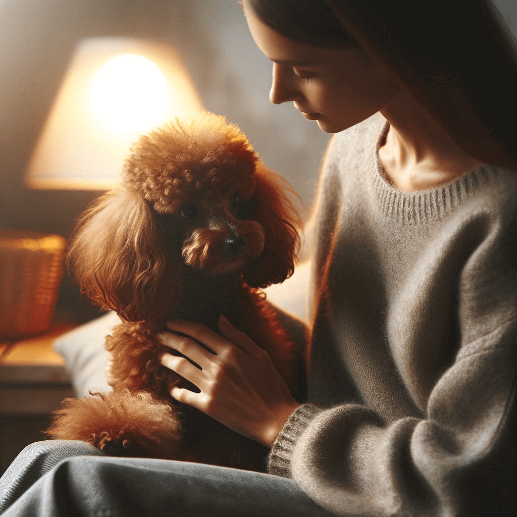 Red_Toy_Poodle_and_its_owner_sharing_a_quiet_moment_together.