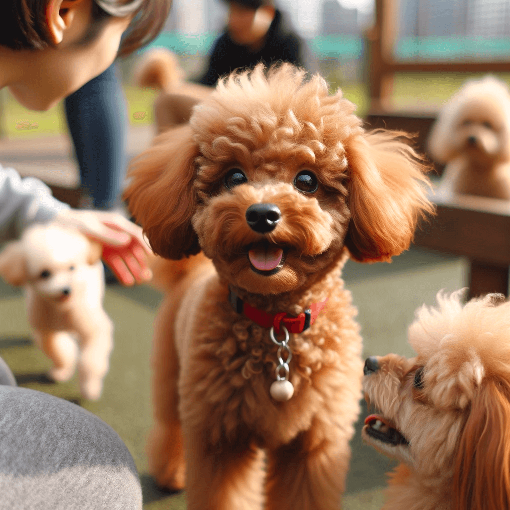 Red_Toy_Poodle_at_a_dog_park_socializing_with_other_dogs_illustrating_its_friendly_and_sociable_temperament