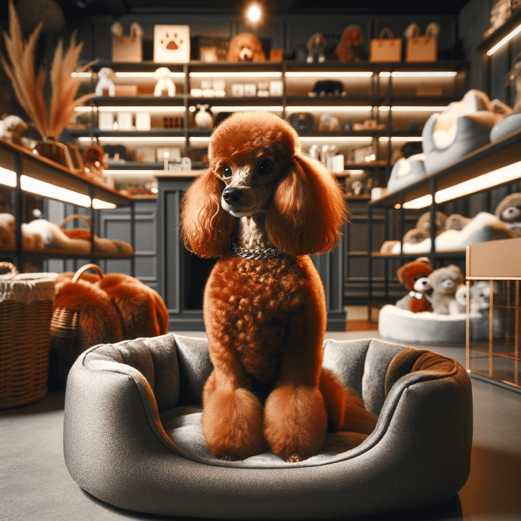Red_Toy_Poodle_sitting_elegantly_in_a_pet_boutique_surrounded_by_luxury_pet_accessories.
