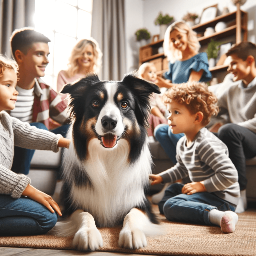 Short_Haired_Border_Collie_in_a_family_setting_surrounded_by_children_and_adults_in_a_cozy_home_environment.