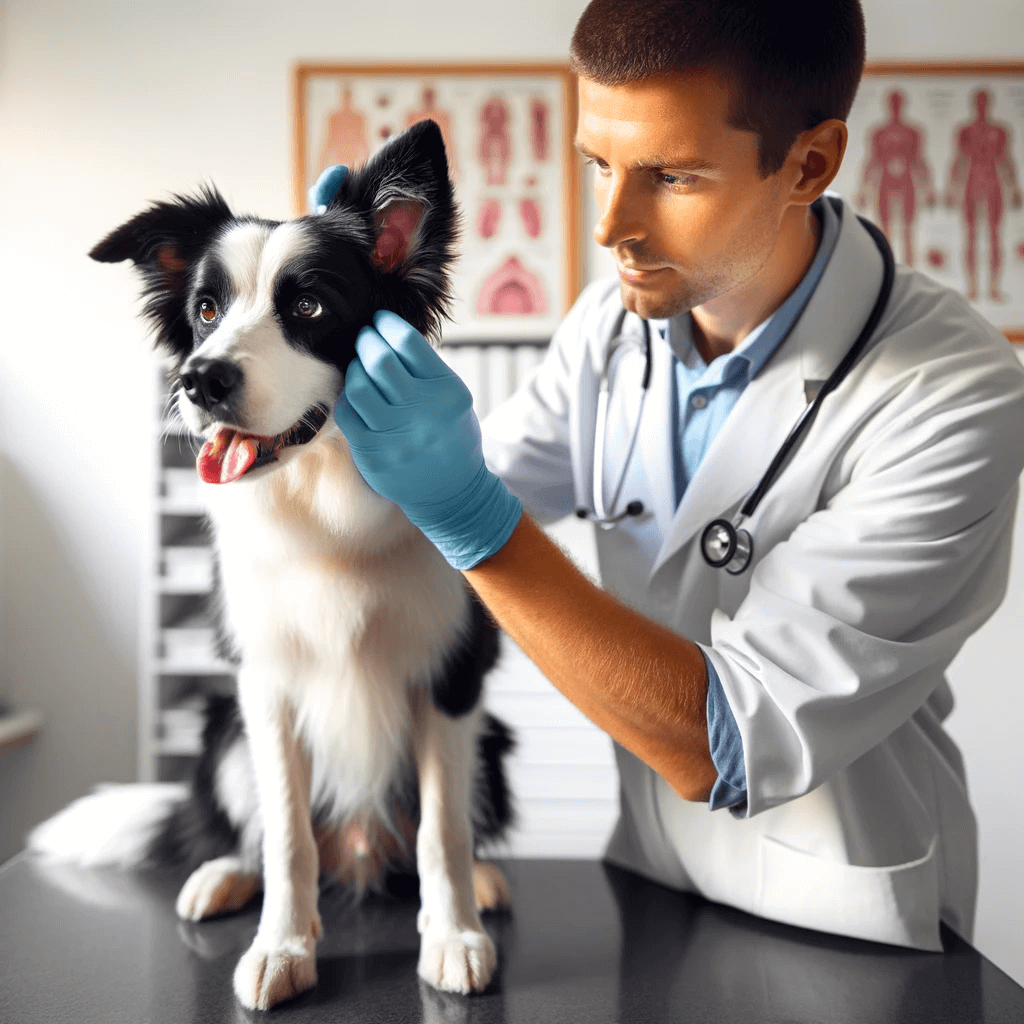 Short_Haired_Border_Collie_receiving_a_health_check_from_a_veterinarian_in_a_veterinary_clinic.