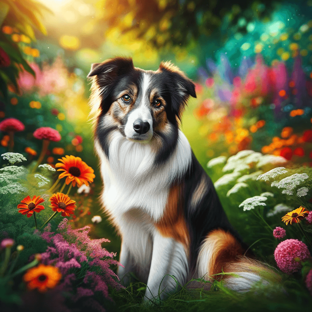Short_Haired_Border_Collie_sitting_amongst_greenery_and_flowers_which_could_be_indicative_of_the_breed_s_comfort_in_natural_settings