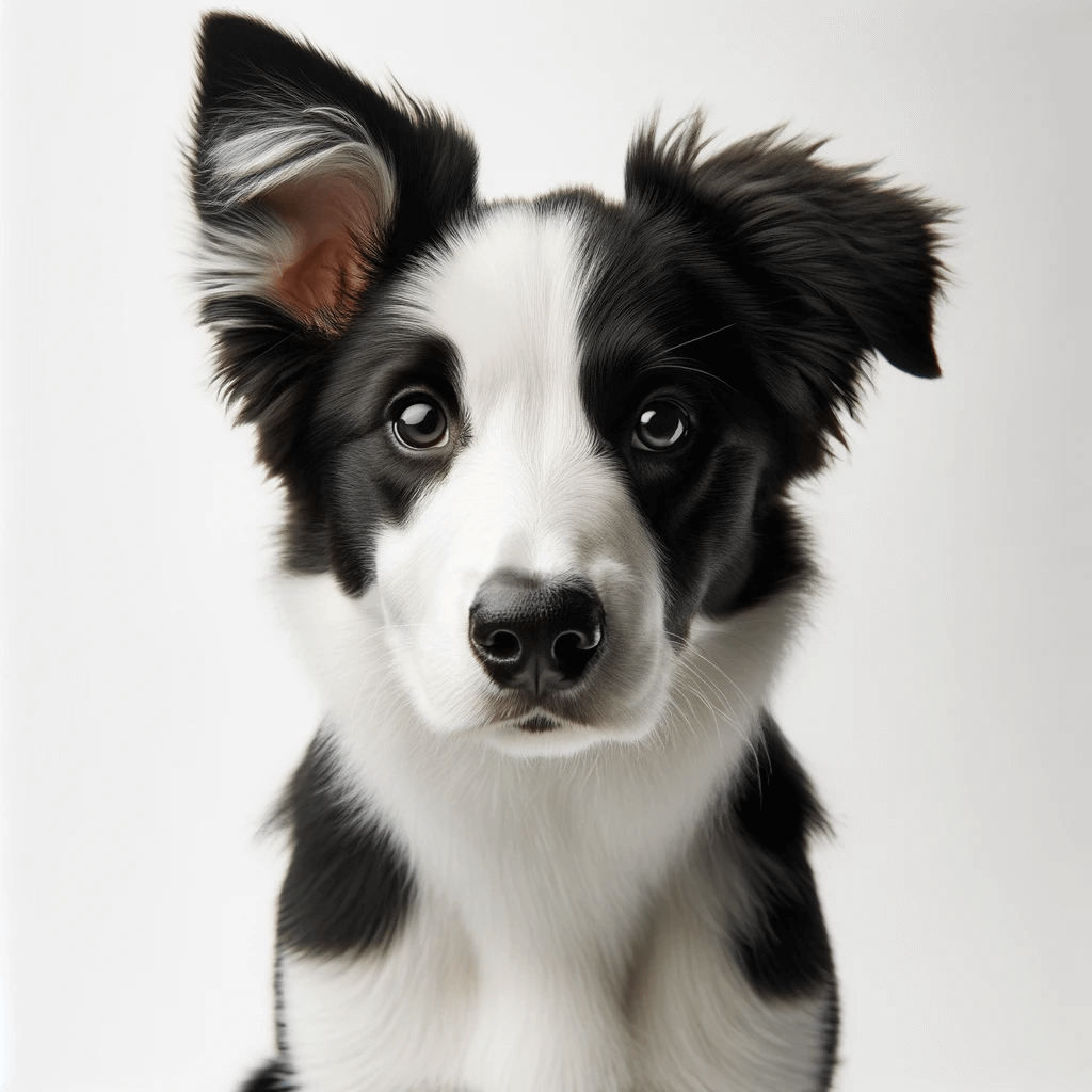 Short_Haired_Border_Collie_sitting_on_a_white_background_looking_directly_at_the_camera_with_one_ear_perked_up_showing_a_curious_and_alert_nature