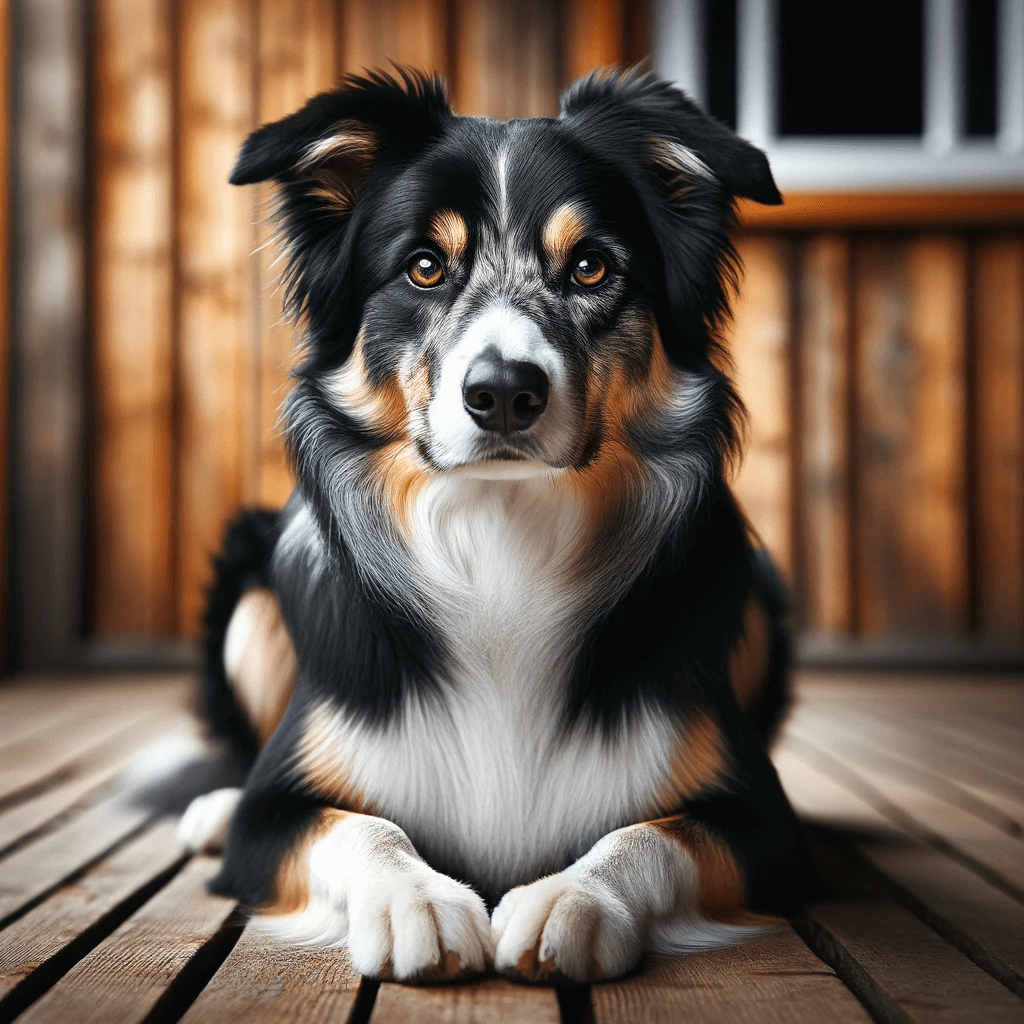 Short_Haired_Border_Collie_sitting_on_a_wooden_surface_likely_a_porch_or_deck.