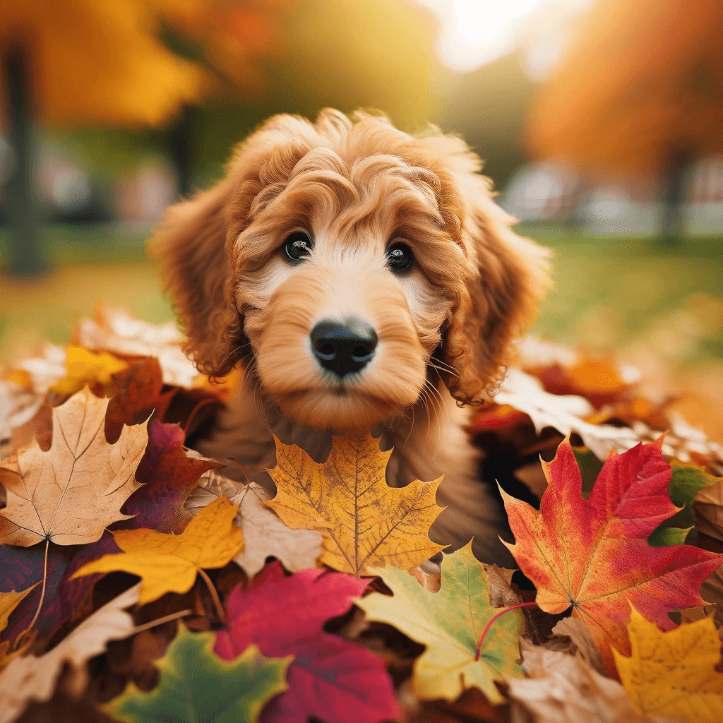 adorable_image_of_a_flat_coat_Goldendoodle_puppy_peeking_out_from_a_pile_of_autumn_leaves._The_puppy_s_eyes_should_be_wide_and_curious