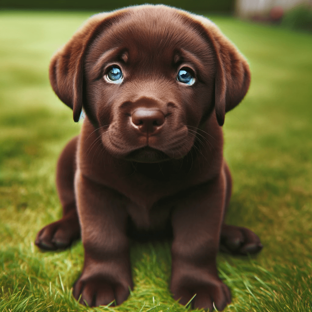 close-up_of_a_young_chocolate_Labrador_puppy_sitting_on_grass_looking_directly_at_the_camera_with_innocent_blue_eyes