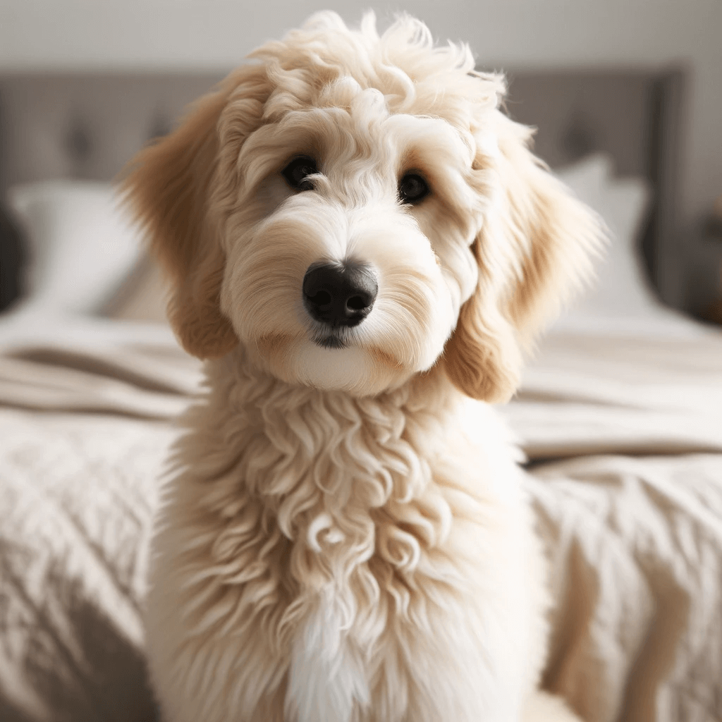f1bb_Mini_Goldendoodle_sitting_on_a_bed
