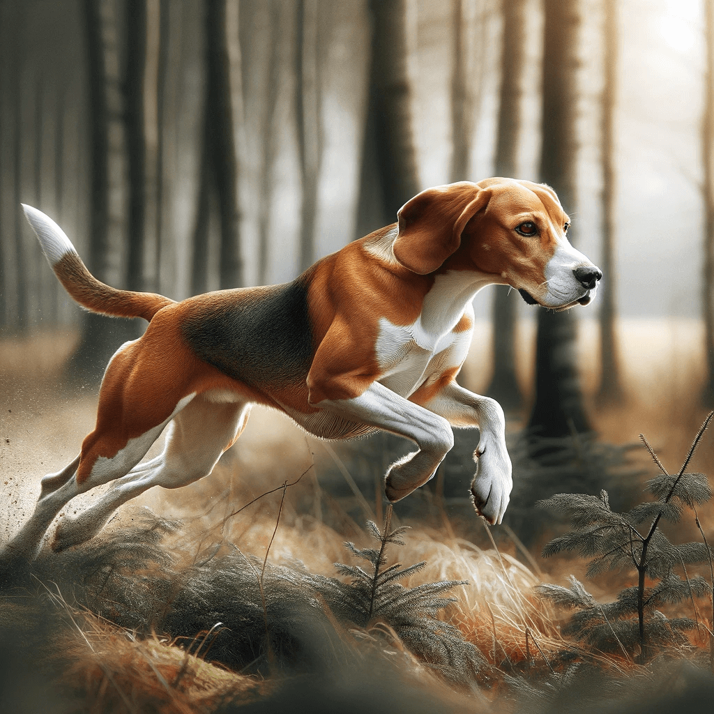 hounds for hunting american foxhound during a foxhunt