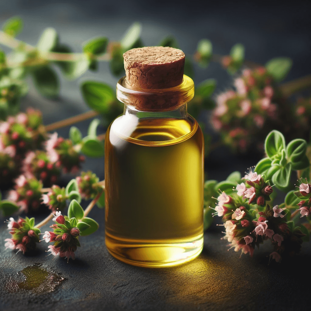 oregano_oil_is_placed_on_a_dark_surface_surrounded_by_oregano