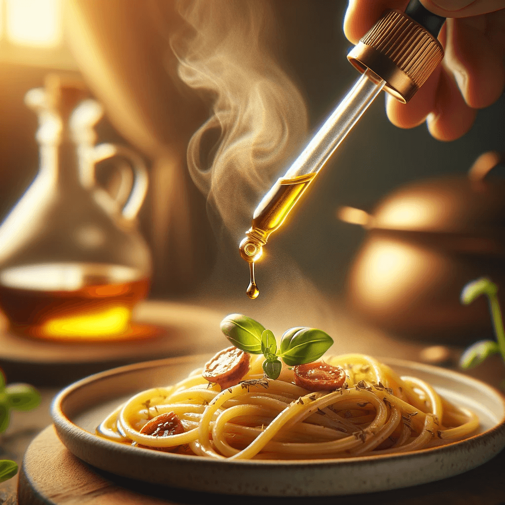 oregano_oil_onto_a_warm_steaming_plate_of_Italian_pasta