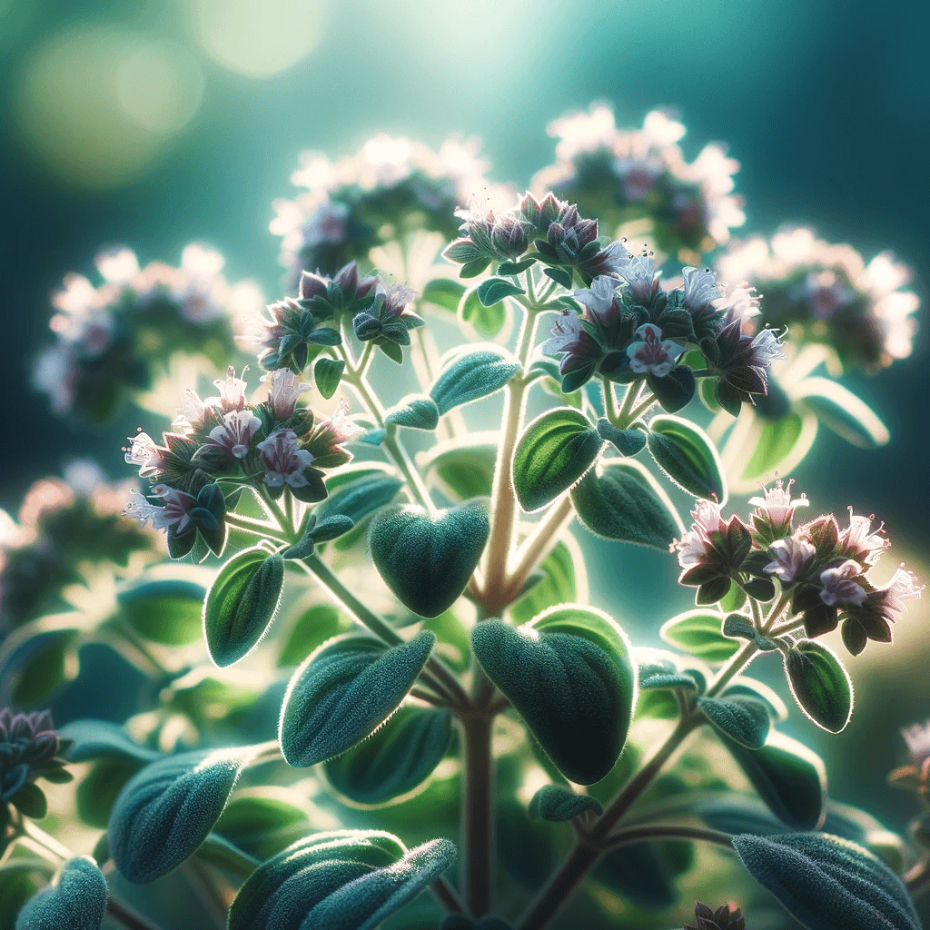 oregano_plant_in_full_bloom_showcasing_its_intricate_leaves_and_delicate_flowers