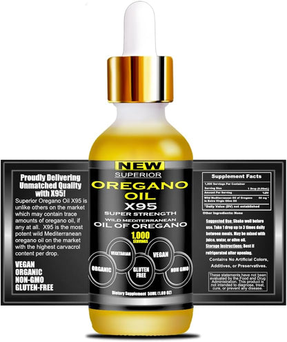 supplement facts organic oregano oil drops pure oil of oregano supplement